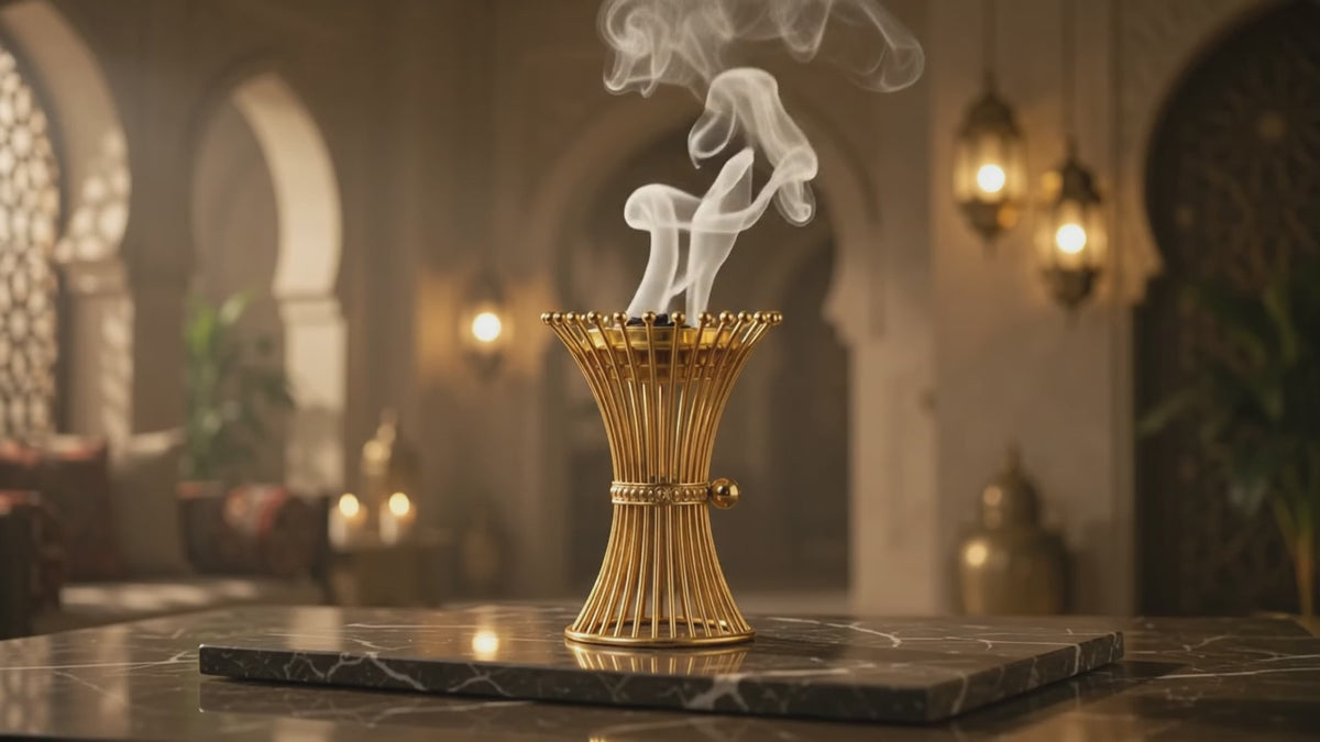Elegant Gold & Silver Decorative Incense Burner – Home Decor