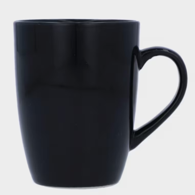 Black Ceramic Coffee Mug Set 6pcs – Modern Tea Cups Matte Finish Minimalist Drinkware for Kitchen & Serving