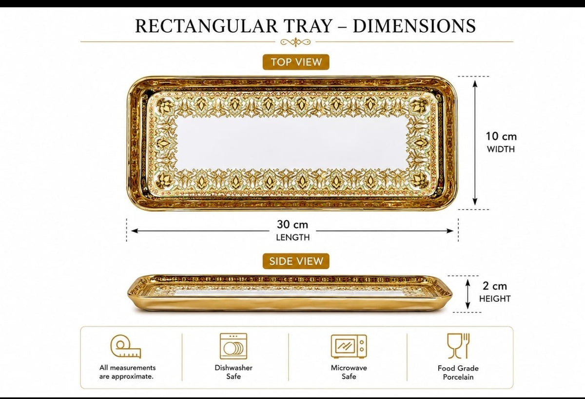 Luxury 32-Pieces White Porcelain Dinnerware Set with Ornate Gold Rim
