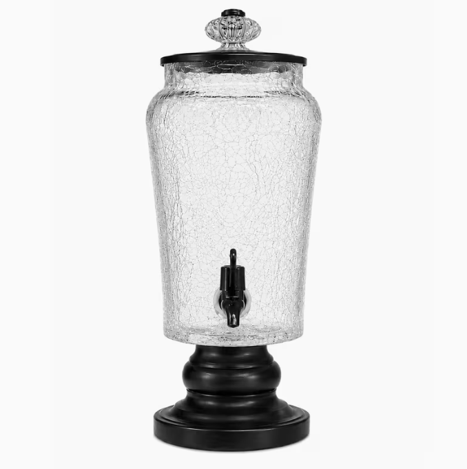 Crackle Style Drink Dispenser with Stand – Juice & Water Container Approx. 5L