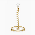 Luxury Gold Paper Towel Holder Stand with Crystal Top – Freestanding Metal Kitchen Roll Holder for Kitchen Counter, Bathroom & Dining Table