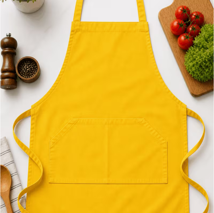 Unisex Cooking Apron with Pocket – Adjustable Kitchen Aprons for Baking, BBQ & Chef Use (Multiple Colors)