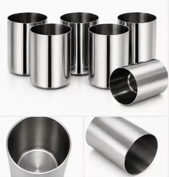 Stainless Steel Drinking Tumblers, 410ML Reusable Metal Cups 24-Pack for Water, Juice, Milk, Picnics, Camping, Parties and Kitchen Use