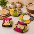 4-Pack Round Fabric Roti Warmer with Inner Cover – Insulated Chapati & Tortilla Storage Holder (Multicolour)
