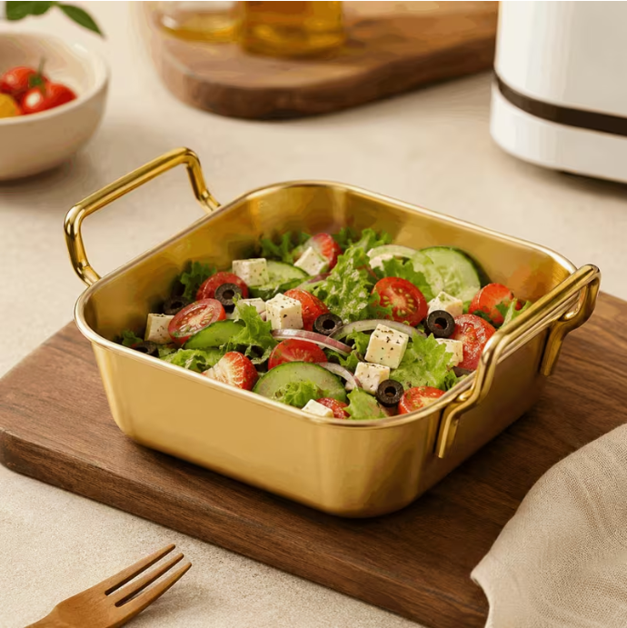 2x Stainless Steel French Fries Serving Basket – Snack & Fried Chicken Serving Cup for Restaurant, Bar, Café & Kitchen