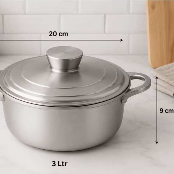 Aluminium Dutch Pot with Lid – Traditional Cooking Pot – Available in 9L