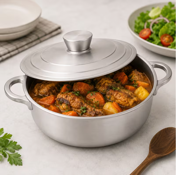 Aluminium Dutch Pot with Lid – Traditional Cooking Pot – Available in 9L