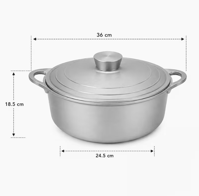 Aluminium Dutch Pot with Lid | Heavy Duty Cooking Pot | Multi-Size Stock Pot | 3L, 5.5L, 9L, 13L & 19L