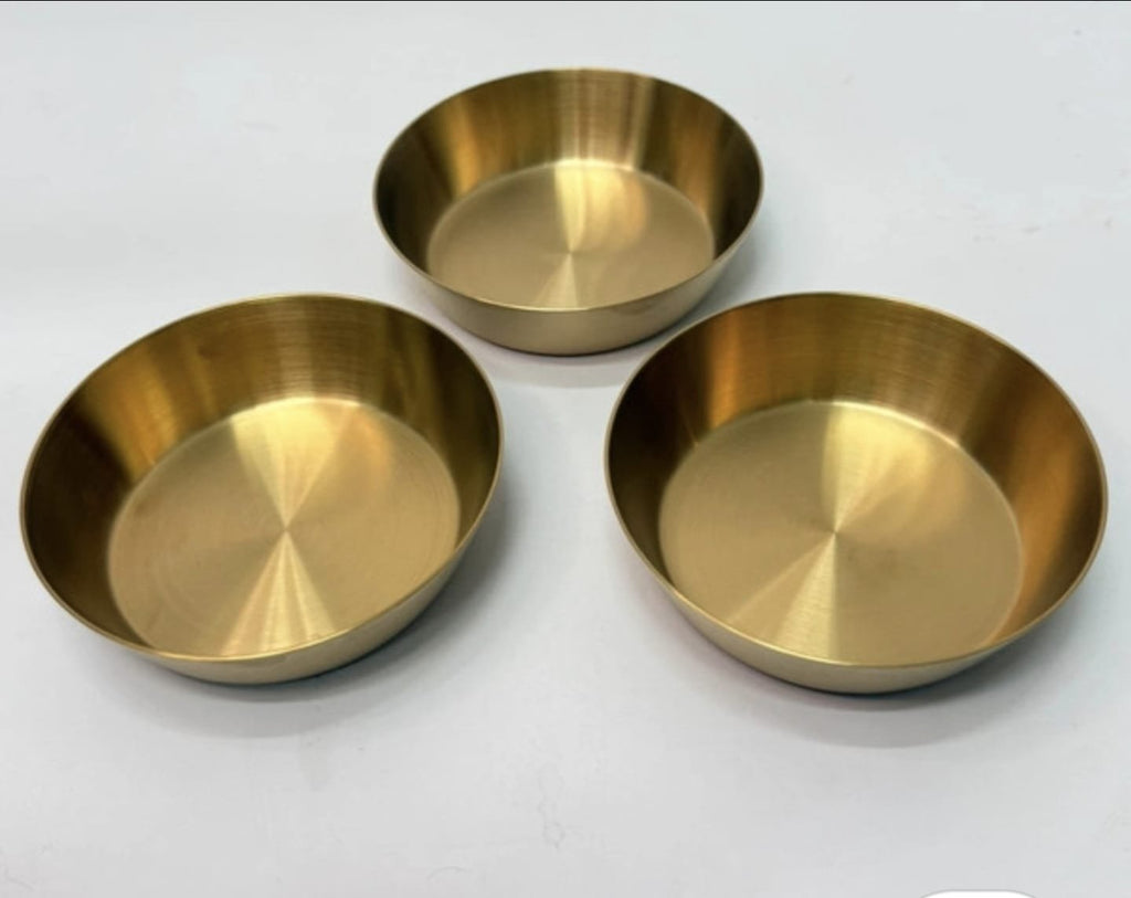 Luxury Set of 3 Gold Stainless Steel Bowls | Elegant Kitchen Bowls