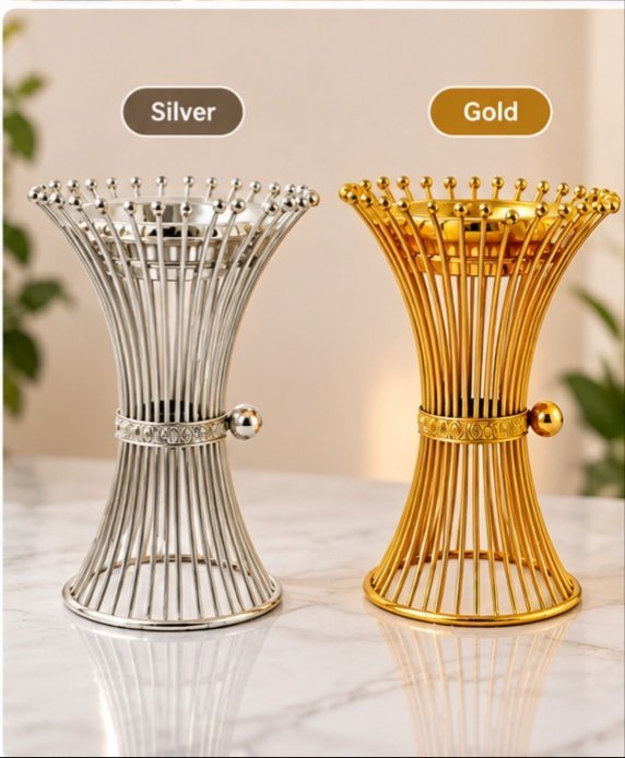 Elegant Gold & Silver Decorative Incense Burner – Home Decor