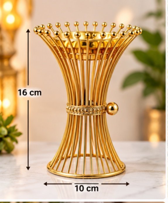 Elegant Gold & Silver Decorative Incense Burner – Home Decor