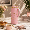 Pink Marble Coffee Flask 1L Thermal Jug Vacuum Insulated Hot Cold Drinks Modern Tea Server