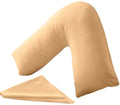 LATTE Orthopedic V Pillowcase – 100% Cotton Sateen 350 Thread Count, Large Size