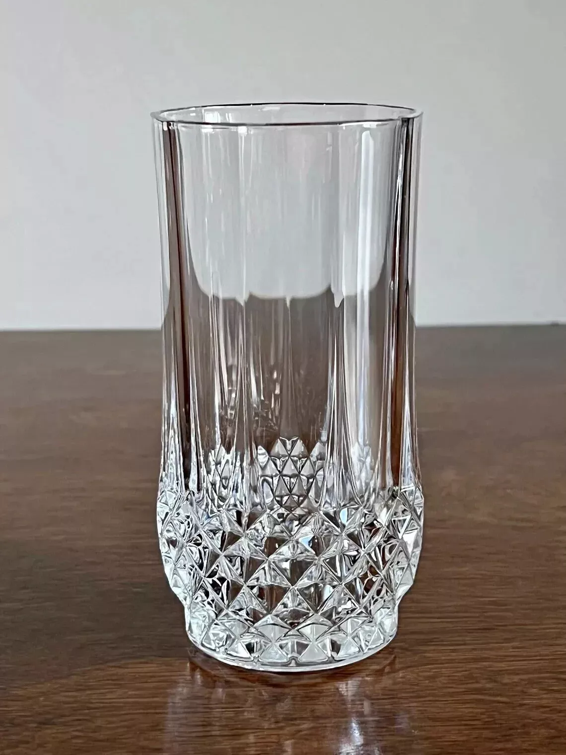 Heavy Wt 6 crystAL CUT TUMBLERS GLASSES, 255ML, GOBLET BASE TALL