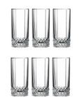 New Heavy Wt 6 crystAL CUT TUMBLERS GLASSES, 330ML, crystal BASE TALL