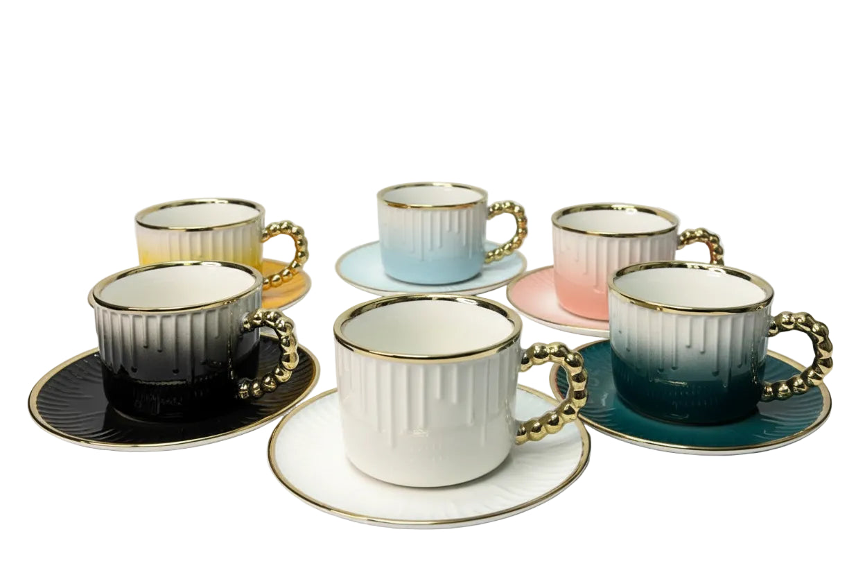 Luxury Maison Royal Tea Set 12pcs – Elegant Rainbow Ceramic Tea Set with Gift Box
