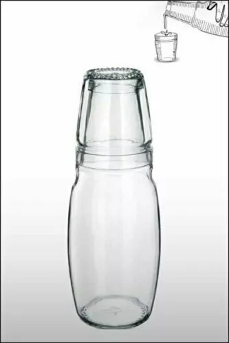 2 x Drink Set Clear Carafe Jug Pitcher Glass Tumbler 1L bottle JUG 300 mL TUMBL