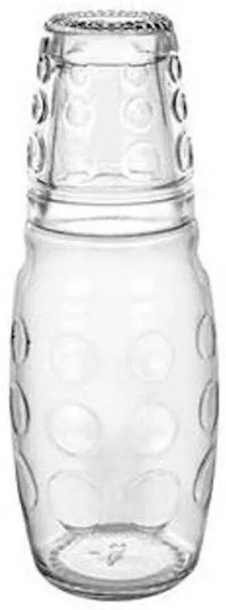 1 Litre Bedside Table Drink Set Clear Carafe Jug Pitcher Glass Tumbler