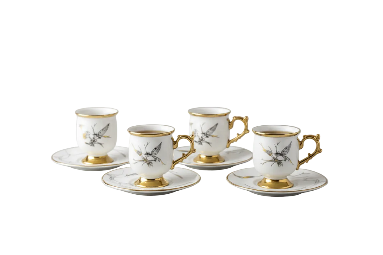 Luxury Coffee Cup Set 12-Piece– Elegant Ceramic Espresso Cups Set