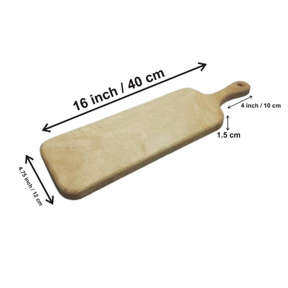 Set of 3 Wooden Chopping Board Cheese Pizza Cutting & Serving Wood Board
