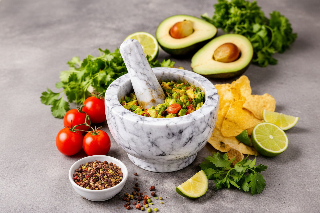 Luxury Himalayan Marble Mortar and Pestle 17x10 cm (4kg) – Heavy Duty Spice Grinder & Herb Crusher